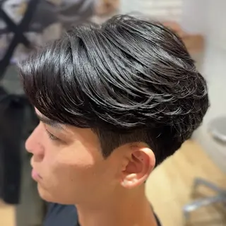 メンズ メンズカット/毛流れ メンズパーマ/ヤナイのヘアスタイル