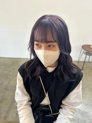 セミロング 築地 なずなのヘアスタイル