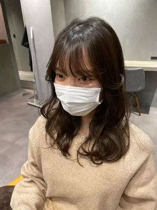 セミロング 韓国風/オシャレ /縮毛矯正/滝口琴未のヘアスタイル