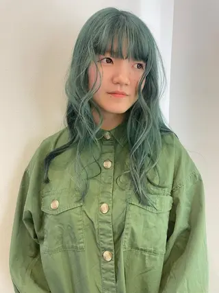 セミロング カラー 透明カラー/レイヤー misaki °＊のヘアスタイル