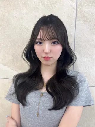 カラー れもん 名駅/韓国レイヤーのヘアスタイル