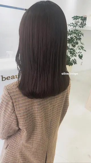 セミロング カラー 顔周りレイヤー 🎀マリノのヘアスタイル