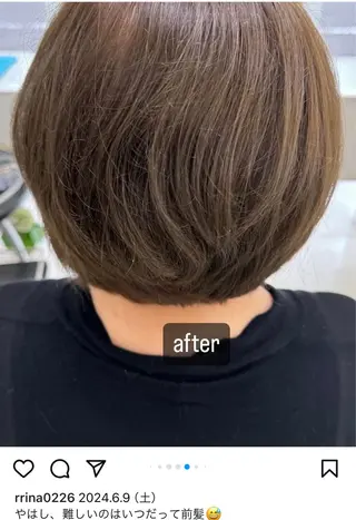 ミディアム タカハシ リナのヘアスタイル