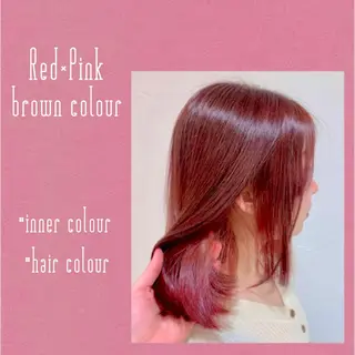 ミディアム カラー 樋笠 知佳のヘアスタイル