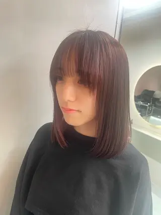 ミディアム カラー 村田 旭のヘアスタイル