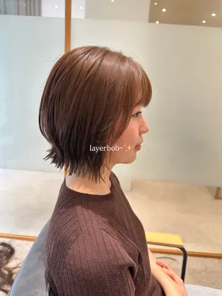 ショート 🫧ブリーチなし透明 感カラー🫧沼尻彩花のヘアスタイル