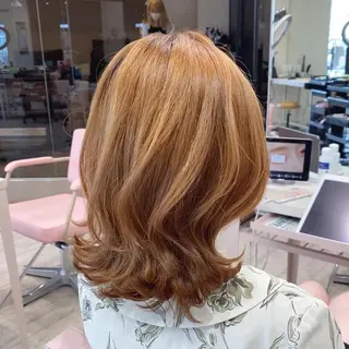 ミディアム On所属・顔まわりカット🌟 くびれヘア/寺門遥輝のヘアスタイル