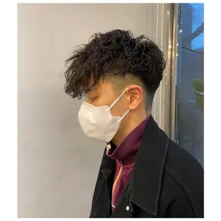 セミロング メンズ レイヤー・波巻き RYOSUKEのヘアスタイル