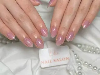 ネイル ユリ🎀長さだし/ パラジェル/持ち込みのネイルデザイン