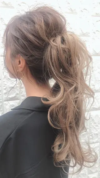 ロング カラー パーマ ヘアアレンジ 【tejina】 ochiのヘアスタイル