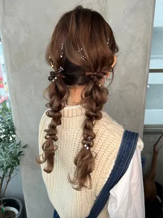 ヘアアレンジ ∴Sanae. ∴ トータルビューティーのマツエク・マツパデザイン