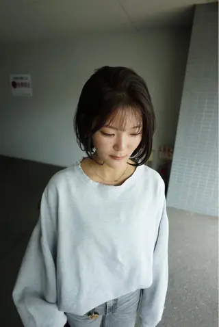 ショート 産休中です 艶カラー♡オカのヘアスタイル