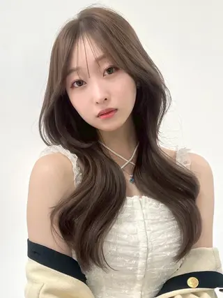 ロング カラー 🤎大人かわいい🤎 韓国レイヤー🤎力丸のヘアスタイル