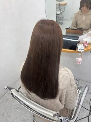 ロング リン🔔ボブ cut ベージュカラー🤎のヘアスタイル