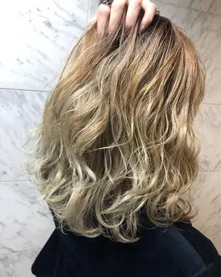 ミディアム カラー 髪質改善 中川　翔のヘアスタイル