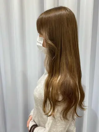ロング カラー ヘアアレンジ 店長/mao/ 前髪/顔周りカットのヘアスタイル