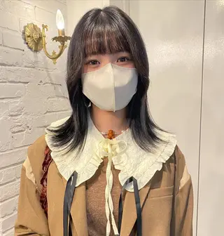 セミロング カラー ヘアアレンジ 韓国ヘア×髪質 改善🇰🇷シオリのヘアスタイル