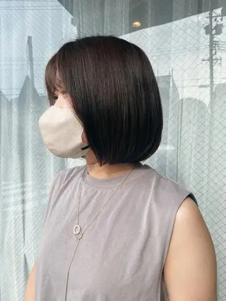 ミディアム カラー 高浜 夕海のヘアスタイル