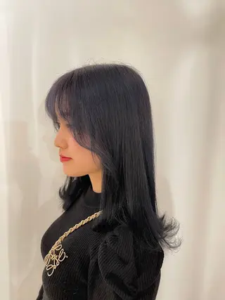 ミディアム カラー ボブ/レイヤー /河内温太のヘアスタイル