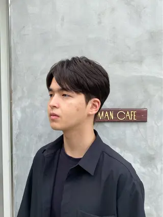 ミディアム パーマ メンズ メンズカット/パーマ 福島区SOSOのヘアスタイル