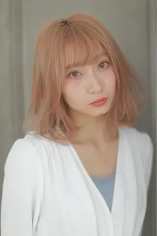 ミディアム 透明感カラー/大阪 Rieのヘアスタイル