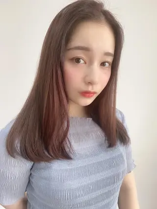 セミロング カラー 梅田茶屋町 Yutaのヘアスタイル