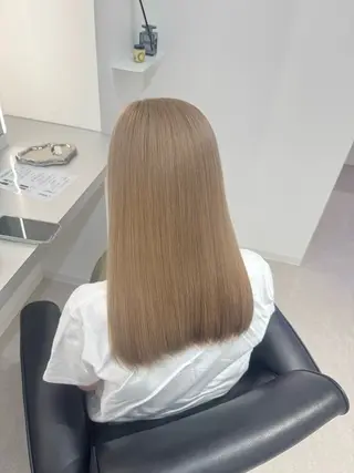 セミロング カラー ブリーチ/艶カラー 💎koharu💎のヘアスタイル