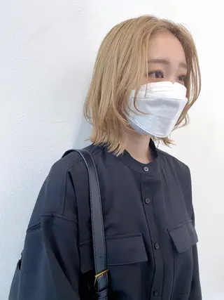 ミディアム カラー THE DAY所属・AKI HASHIMOTOのヘアスタイル