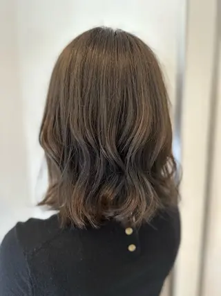 ミディアム カラー ⟡.·mamiya 縮毛矯正/ヘアセットのヘアスタイル