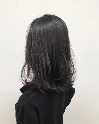 ミディアム カラー ヘアアレンジ 酸性縮毛矯正🧴韓国 レイヤー/髪質改善のヘアスタイル