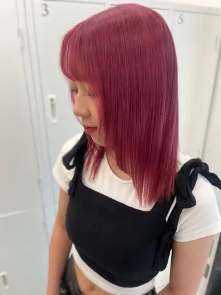 セミロング カラー 🎀透明感 カラー🎀ミズキのヘアスタイル