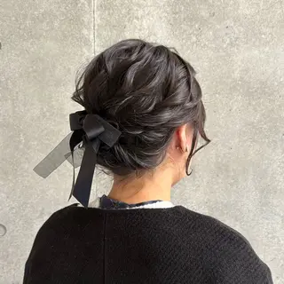 ミディアム ヘアアレンジ 👩🏼🪄ありむら もえ/京都駅🍐のヘアスタイル