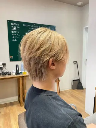 ミディアム メンズ 野水 隆雅のヘアスタイル