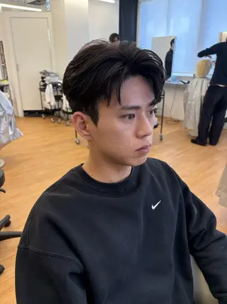 ショート パーマ メンズ become men's hair 名駅店所属・名駅/フェザーパーマ 韓国ヘア/森岡のヘアスタイル