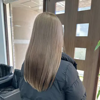 ロング ダブルカラー/韓国 ヘア/さわのあかねのヘアスタイル