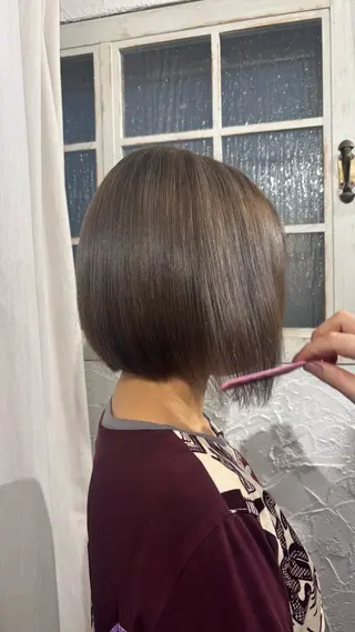 ショート 🫧オリーブカラー/ 小冬🎀のヘアスタイル