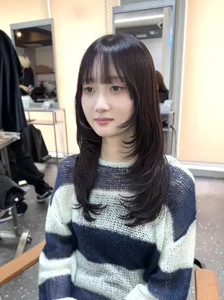 ロング 透明感カラー❄️要 半個室×マンツーマンのヘアスタイル