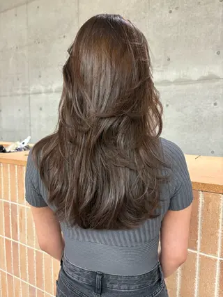 ロング カラー レイヤー/韓国ヘア/ 梅田/中崎町のヘアスタイル