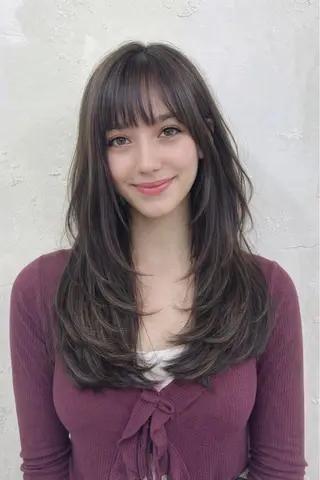 ロング カラー づまさん カラーエクステ難波のヘアスタイル