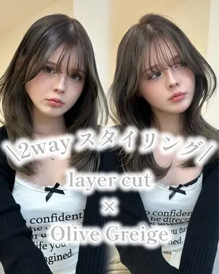 ミディアム 平成ギャル×韓国 mix💖MIKUのヘアスタイル