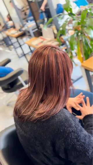 セミロング カラー 一刀 厚太のヘアスタイル