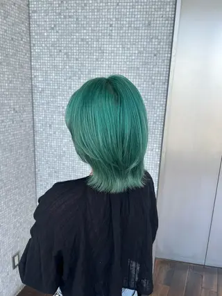 カラー 地毛風ストレート/ ケアカラー/セキネのヘアスタイル