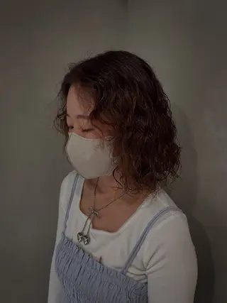 ミディアム パーマ Ameri 新宿所属・新宿/透明感カラー/ 髪質改善/桜良のヘアスタイル