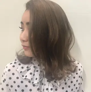 セミロング カラー ヘアアレンジ 心斎橋 女性 スタイリスト  大阪のヘアスタイル