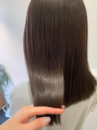 ミディアム カラー hub hair レイヤー/透明感のヘアスタイル