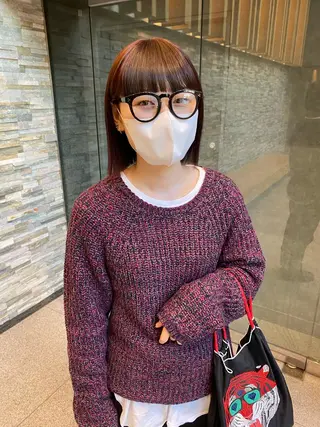 ショート パーマ ヘアアレンジ 髪と音処　マトぺ所属・デザインカラー/ボブ ブリーチカラー/ユリのヘアスタイル