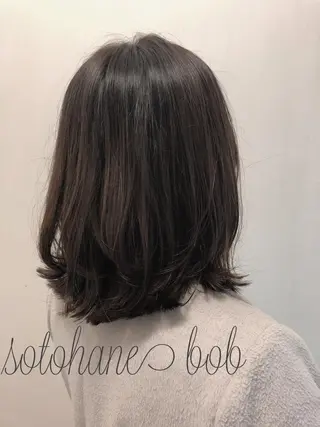 ミディアム カラー 中村 玲のヘアスタイル