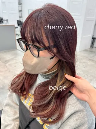 セミロング カラー ヘアアレンジ 似合わせカット/ダブ ルカラー💫AINAのヘアスタイル