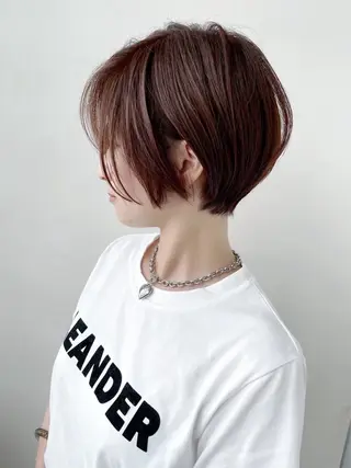 ショート ボブ/ハイトーン/ 岡山駅/別曽遥也のヘアスタイル