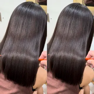 ミディアム 前髪カット無料🎉 髪質改善✨影山湧市のヘアスタイル